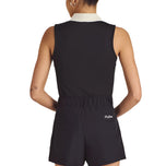 Malbon 女式 Claudia 无袖高尔夫 Polo 衫 - 黑色