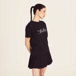 Malbon 女子俱乐部 Malbon 高尔夫 T 恤 - 黑色