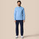 Castore Club Classic Quarter Zip Golf Pullover - Sky Blue/Midnight Navy