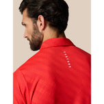 Castore Club Golf Ball Printed Polo高尔夫衬衫 - 罂粟红/白色