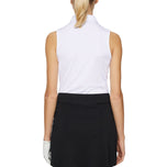 J.Lindeberg Women's Dena Sleeveless Golf Polo Shirt - White