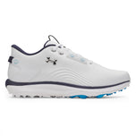 Under Armour Drive Fade 2 Spikeless Golf Shoes - White/Metallic Silver