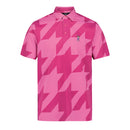 Eastside Golf Snap Placket Houndstooth pikétröja - Fuschia
