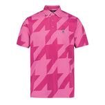 Eastside Golf Snap Placket Houndstooth pikétröja - Fuschia