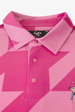 Eastside Golf Snap Placket Houndstooth pikétröja - Fuschia