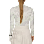 J.Lindeberg妇女Ella印刷压缩高尔夫衬衫 - 经纱Ambrosia