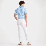 G/Fore Blossom Rib Collar Tech Golf Polo衬衫-Cielo