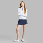 G/Fore Women's Silky Tech Nylon 1/4 Zip Golf Pullover - Snow