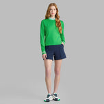 G/Fore Women's Cotton Blend Crew Neck Golf Sweater - Clover