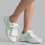 G/Fore Women's G.112穿孔皮革Kiltie高尔夫球鞋 - 雪/薄荷