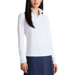 G/Fore Damer Silky Tech Nylon 1/4 Zip Sun Shield Golf Pullover - Snow/Blush