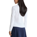 G/Fore Damer Silky Tech Nylon 1/4 Zip Sun Shield Golf Pullover - Snow/Blush