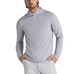 G/Fore Borsted Back Tech Golf Hoodie - Light Grey Melange