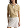 RLX Ralph Lauren 女式 2/48 棉混纺短袖针织高尔夫 Polo 衫 - 沙丘棕褐色/白色飞溅