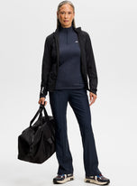 J.Lindeberg Women's Steffi Quarter Zip Golf Mid-Layer - Navy Melange