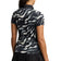 J.Lindeberg 女式 Tour Tech 印花高尔夫 Polo 衫 - Bunker Fade Black Moonbeam