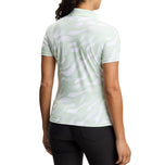 J.Lindeberg 女式 Tour Tech 印花高尔夫 Polo 衫 - Bunker Fade 微妙白色