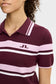 J.Lindeberg Women's Athena Knitted Golf Polo Shirt - Winetasting