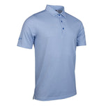 Glenmuir Carribridge Performance Polo Golf Shirt - White/ Light Blue