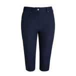 Glenmuir Kvinnor Phoebe Lightweight Stretch Performance Golf Capri Pants - Navy