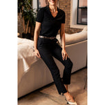 Golftini Stretch Ankel Golfbyxor dam - Svart/svart