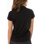 高尔夫蒂尼女子短袖荷叶边高尔夫球球球球场 - 黑色
