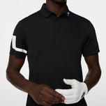 J.Lindeberg Heath Regular Fit Golf Polo Shirt - Black
