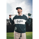 Huffer Rugby Pique Collared Golf Mellanlager - Golf Green