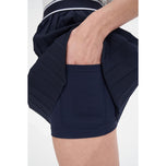Huffer Women's Birdie Pleated Golf Skort - Navy