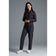 IBKUL Women's Solid Hybrid Puff Golf Jacket - Charcoal