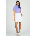 Ibkul kvinnors rak 17,5 "Golf Skort - White