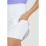 Ibkul kvinnors rak 17,5 "Golf Skort - White