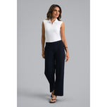 IBKUL Women's Straight Leg Performance Golf Pant - Black