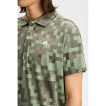 J.Lindeberg Dario Tour Print Golf Polo Shirt - Tour 26 Tonal Green