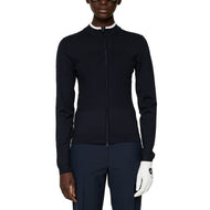 J.Lindeberg Women's Anna Sticked Zip Golf tröja - JL Navy