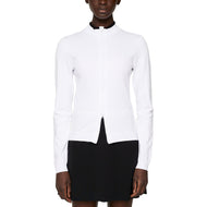 J.Lindeberg Women's Anna Sticked Zip Golf tröja - White