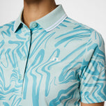 J.Lindeberg Women's  Georgia Print Golf Polo Shirt - Scribble Stillwater