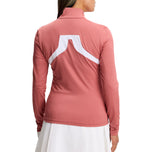 J.Lindeberg Dam Janice Full Zip Golf Mellanlager - Flamingoplym