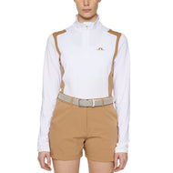 J.Lindeberg Women's Mae Quarter Zip Golf Mid -Layer - White