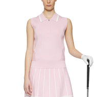 J.Lindeberg Women's Ramona ärmlös stickad golfpolo -skjorta - Nosegrey