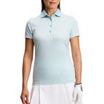 J.Lindeberg Women's Tour Tech Printed Golf Polo Shirt - Bridge Stock Skylight