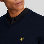 Lyle & Scott Merino Blend V-Neck Knit - Navy