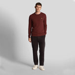 Lyle & Scott Cotton Merino Blend Crew Neck Pullover - Bourgogne