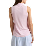 Peter Millar Women's Canterbury Tipped Sport Mesh Sleeveless Polo - Pearl Pink/White