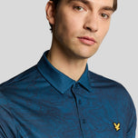 Lyle & Scott Contour Printed Golf Polo Shirt - Dark Navy