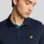 Lyle＆Scott对比鲜明的种群高尔夫球球衫 - 黑暗海军/信天翁