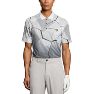 Lyle＆Scott几何印刷高尔夫球球衫 - 终极灰色