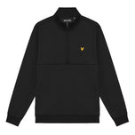 Lyle & Scott Half Zip Windjammer Golf Midlayer - Jet Black