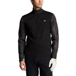 Lyle & Scott tryckt konturgolf Midlayer - Jet Black