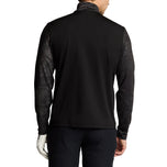 Lyle & Scott tryckt konturgolf Midlayer - Jet Black